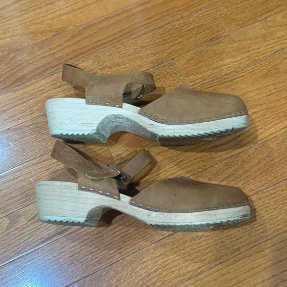 Lotta’s Stockholm Swedish Low Heel Wooden Clogs Sandals Women 40 9 Mary Janes - Picture 5 of 9